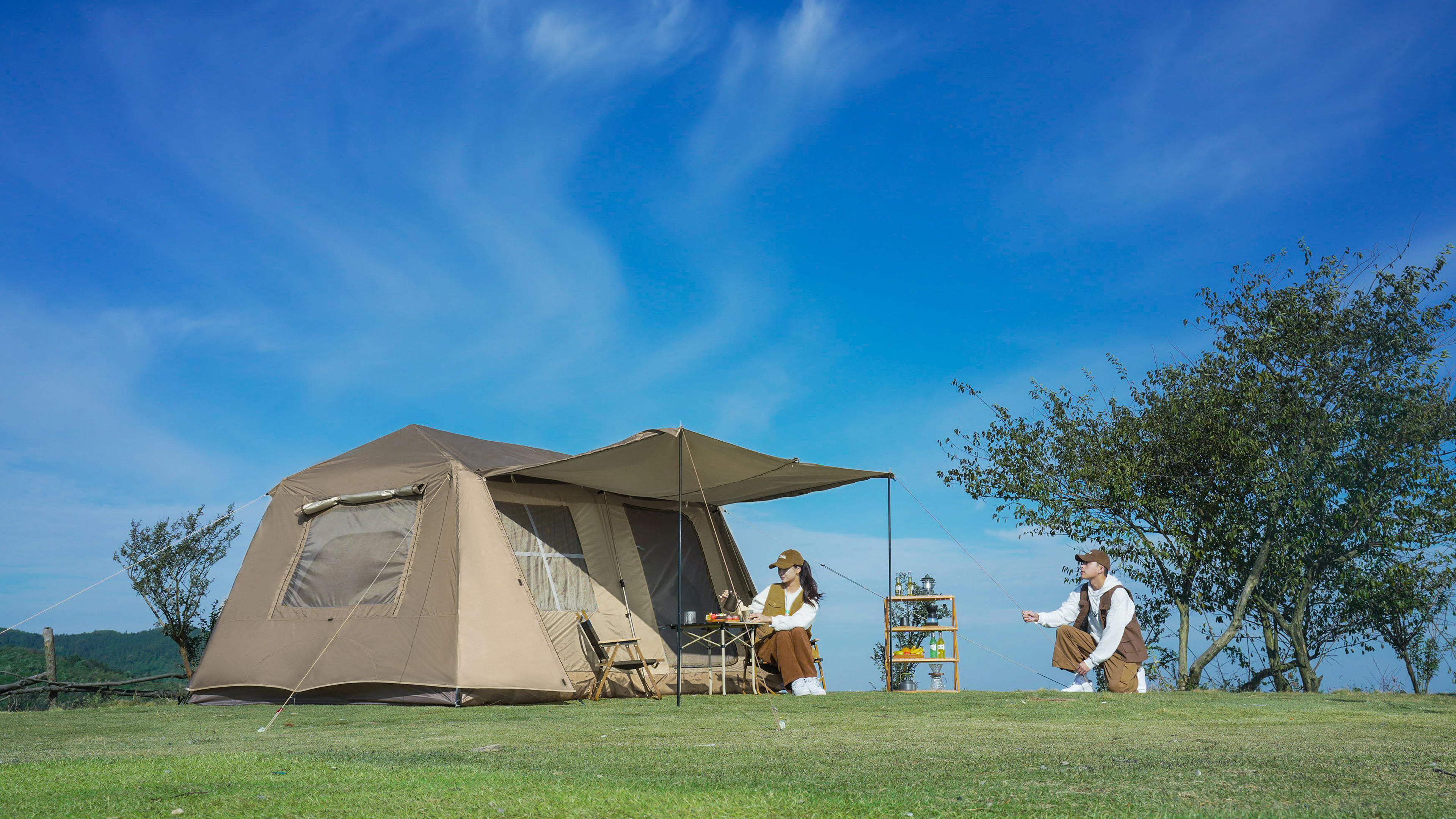 Amazon.co.jp: ADAWO ワンタッチテント キャビン型 自立式 4シーズン